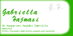 gabriella hajmasi business card
